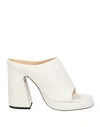 Proenza Schouler Woman Sandals Ivory Size 11 Soft Leather In White