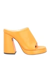 Proenza Schouler Woman Sandals Orange Size 6 Soft Leather