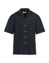 GRIFONI GRIFONI MAN SHIRT MIDNIGHT BLUE SIZE 42 COTTON