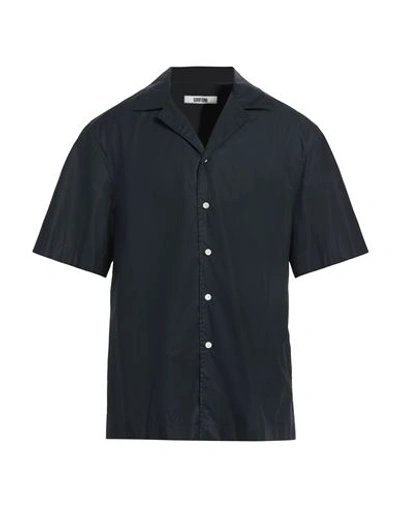 GRIFONI GRIFONI MAN SHIRT MIDNIGHT BLUE SIZE 42 COTTON