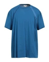 Alexander Mcqueen Man T-shirt Blue Size L Cotton, Elastane, Polyester