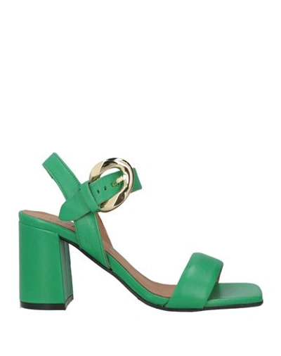 Carmens Woman Sandals Green Size 8 Leather