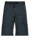 Dolce & Gabbana Man Shorts & Bermuda Shorts Navy Size 34 Cotton, Elastane In Navy Blue