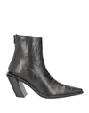 ANN DEMEULEMEESTER ANN DEMEULEMEESTER WOMAN ANKLE BOOTS BLACK SIZE 7 SOFT LEATHER