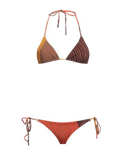 Siyu Woman Bikini Brown Size 10 Polyamide, Elastane