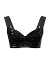 Dolce & Gabbana Woman Top Black Size 12 Polyamide, Polyester, Elastane, Polyurethane In Black