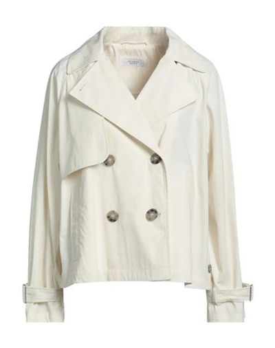 Peserico Woman Jacket Ivory Size 6 Cotton, Polyamide In White