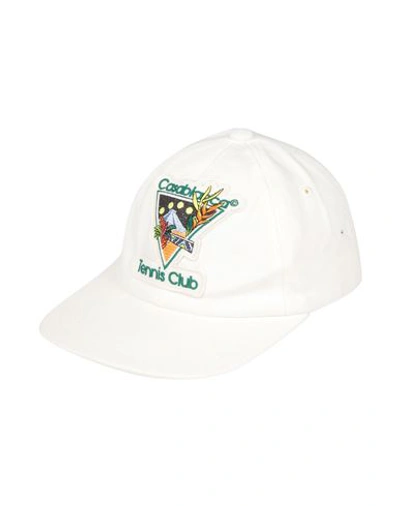 Casablanca Man Hat Ivory Size Onesize Cotton, Rayon, Polyester In White