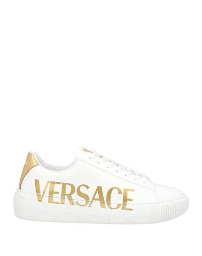 Versace Man Sneakers White Size 11 Calfskin