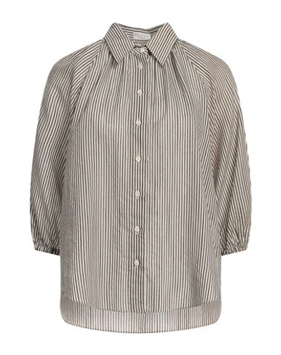 Brunello Cucinelli Woman Shirt Charcoal Size Xxl Cotton, Silk, Viscose, Polyamide, Polyester In Grey