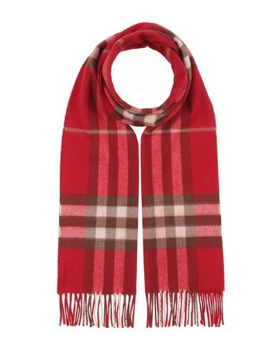 Burberry Cashmere Scarf Tartan Pattern In Red