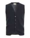 Brooksfield Man Cardigan Midnight Blue Size 46 Wool In Blue