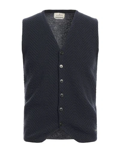 Brooksfield Man Cardigan Midnight Blue Size 46 Wool