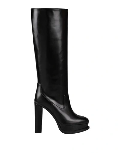 Alexander Mcqueen Woman Boot Black Size 11 Soft Leather