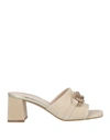 Tosca Blu Woman Sandals Beige Size 9 Leather In Beige