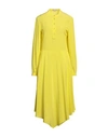 Stella Mccartney Woman Midi Dress Yellow Size 6-8 Silk