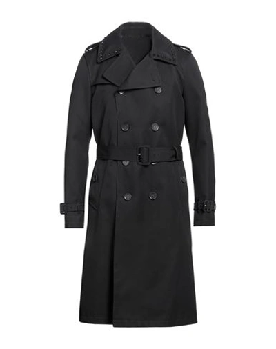 Valentino Garavani Man Overcoat & Trench Coat Black Size 38 Polyester, Cotton