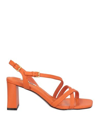 Bibi Lou Woman Sandals Orange Size 11 Leather