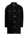 Dolce & Gabbana Longline Distressed Denim Jacket With Chest Pockets In Black