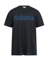 Alexander Mcqueen Man T-shirt Midnight Blue Size Xl Cotton
