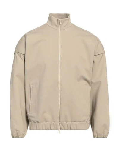 Fear Of God Viscose Blend Eternal Bomber Jacket With Embossed Detail In Nude