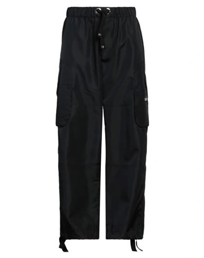 Versace Man Pants Black Size 38 Polyamide, Cotton, Viscose, Polyester
