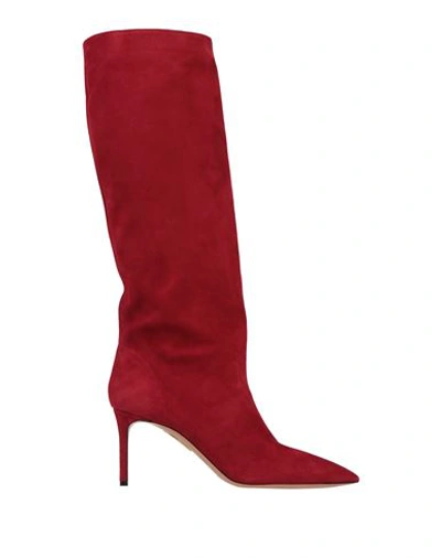 Aquazzura Woman Boot Red Size 8.5 Leather