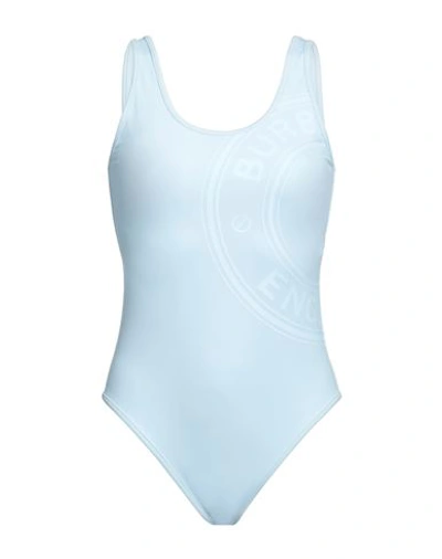 Burberry Woman One-piece Swimsuit Sky Blue Size S Polyamide, Elastane