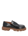 Maison Margiela Woman Loafers Black Size 12 Soft Leather In Black