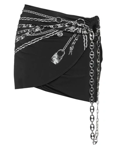Rabanne Woman Mini Skirt Black Size 4 Viscose, Elastane