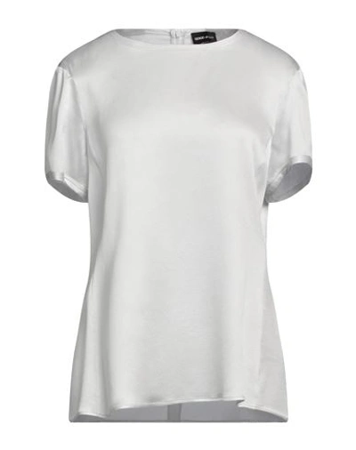 Giorgio Armani Woman Top Light Grey Size 10 Silk
