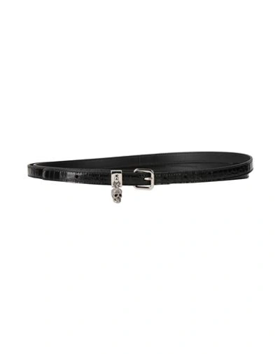 Alexander Mcqueen Woman Belt Black Size 38 Calfskin