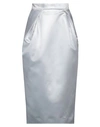 Maison Margiela Woman Midi Skirt Light Grey Size 4 Acetate, Polyamide