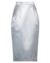 Maison Margiela Woman Midi Skirt Light Grey Size 6 Acetate, Polyamide In Grey