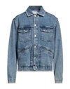 Isabel Marant Blue Jango Logo-embroidered Denim Jacket In Blue