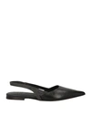 Brunello Cucinelli Woman Ballet Flats Black Size 10.5 Soft Leather