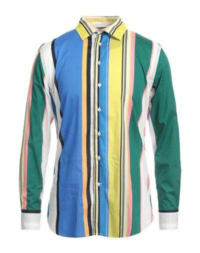 Etro Man Shirt Green Size 15 ¾ Cotton