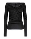 Isabel Marant Woman T-shirt Black Size 8 Viscose, Silk In Black