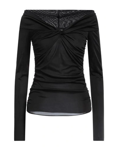 Isabel Marant Woman T-shirt Black Size 8 Viscose, Silk