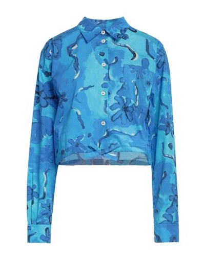 Marni Woman Shirt Blue Size 6 Cotton