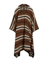 Burberry Man Capes & Ponchos Camel Size M Wool, Lambskin, Cow Leather In Beige