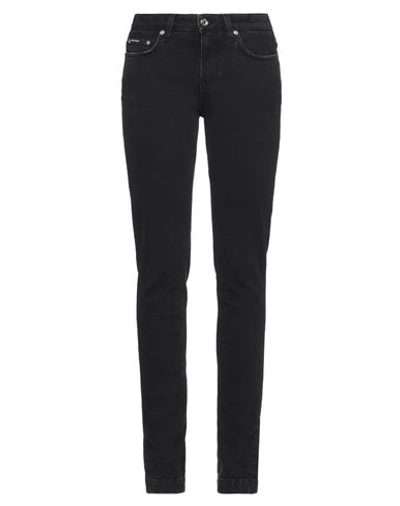 Dolce & Gabbana Woman Jeans Black Size 8 Cotton, Elastane
