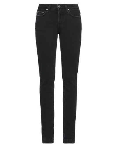 Dolce & Gabbana Woman Jeans Black Size 4 Cotton, Elastane