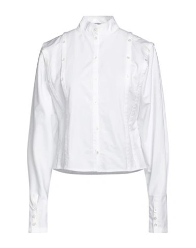 Rochas Woman Shirt White Size 8 Cotton