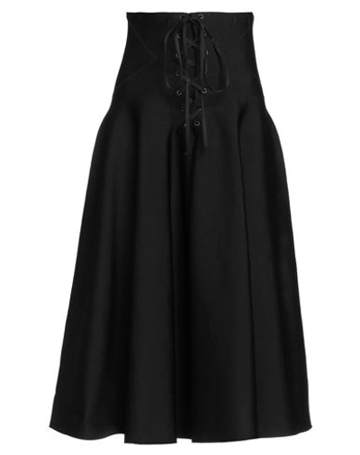 Alaïa Woman Midi Skirt Black Size 8 Viscose, Polyester, Polyamide, Polyurethane