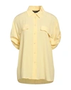 Federica Tosi Woman Shirt Light Yellow Size 6 Silk, Acetate