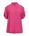 Federica Tosi Woman Shirt Magenta Size 2 Silk, Acetate