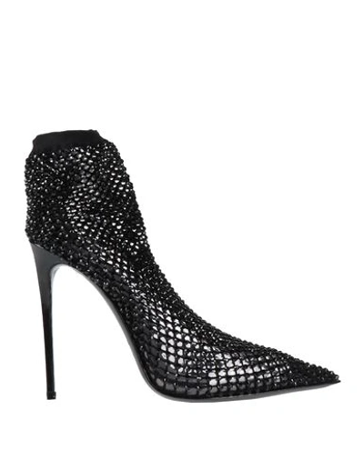 Le Silla Woman Ankle Boots Black Size 9 Textile Fibers