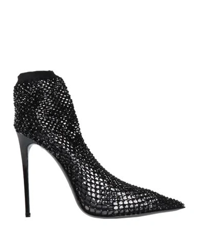 Le Silla Woman Ankle Boots Black Size 6 Textile Fibers