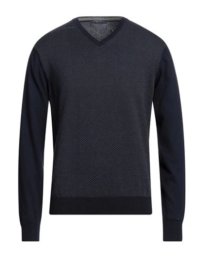 Avignon Man Sweater Midnight Blue Size M Cotton
